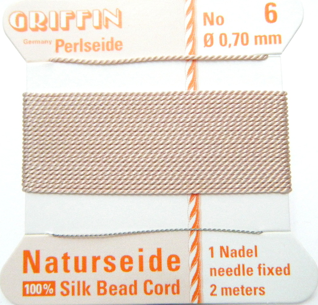 Beige 6 Griffin silk